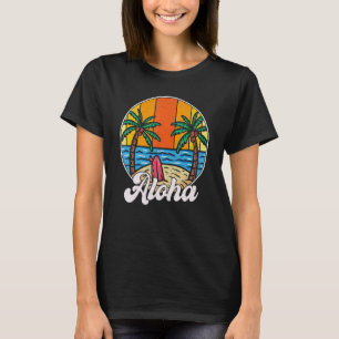 Camiseta Aloha Hawaii Hawaii Para Niños Chicas Palm Tree Su