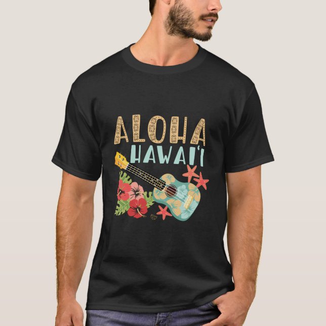 Camiseta Aloha Hawaii Hawaii Ukulele (Anverso)