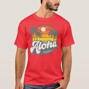 Camiseta Aloha Hawaii Isla Hawái Vacaciones Palmeras B