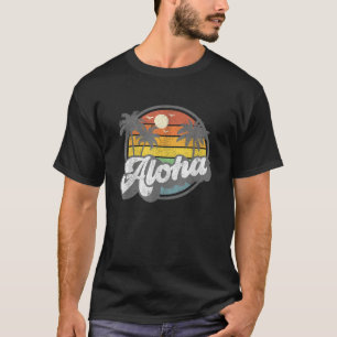 Camiseta Aloha Hawaii Isla Hawái Vacaciones Palmeras B