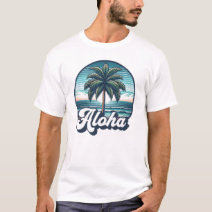 Camiseta Aloha Hawaii Isla Hawaii Palm Tree Beach Vacay