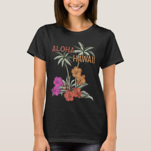 Camiseta Aloha Hawaii Luau Hawaiian Hibiscus Flowers Vacati