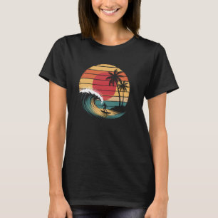 Camiseta Aloha Hawaii Palm Beach Surfboard Retro Funny