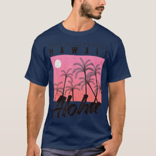 Camiseta Aloha Hawaii Palm Tree retro sunset beach chicas b