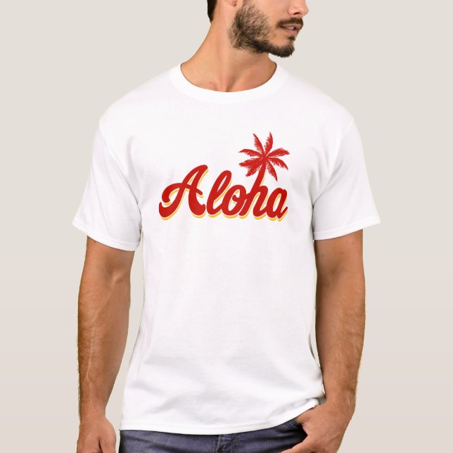Camiseta Aloha Hawaii Palm Tree tee (Anverso)