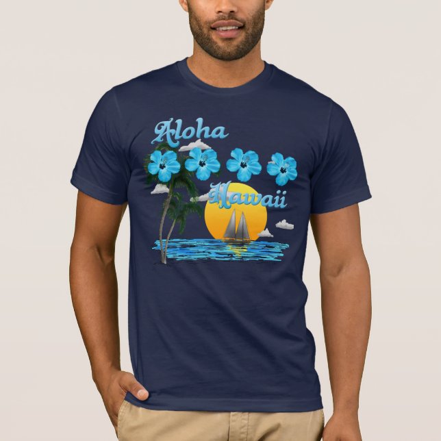 Camiseta Aloha Hawaii Sailing Sunset (Anverso)