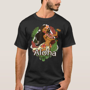 Camiseta Aloha Hawaii se acerca a las mujeres hawaianas