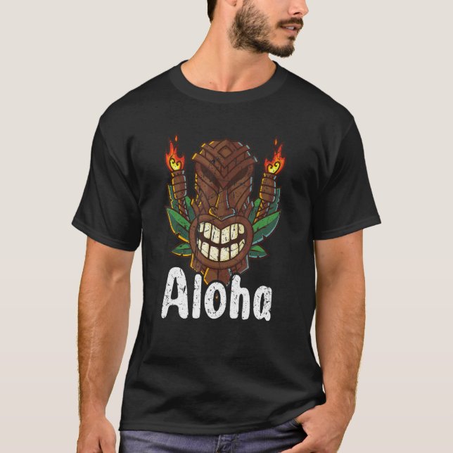 Camiseta Aloha Hawaii Surfing Retro Sunset (Anverso)