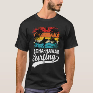 Camiseta Aloha Hawaii Surfing Summer Vacation Beach Wave Su