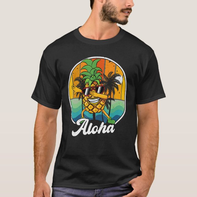 Camiseta Aloha Hawaii T-Shirt Hawaiian Kids Boy Men Dabbing (Anverso)