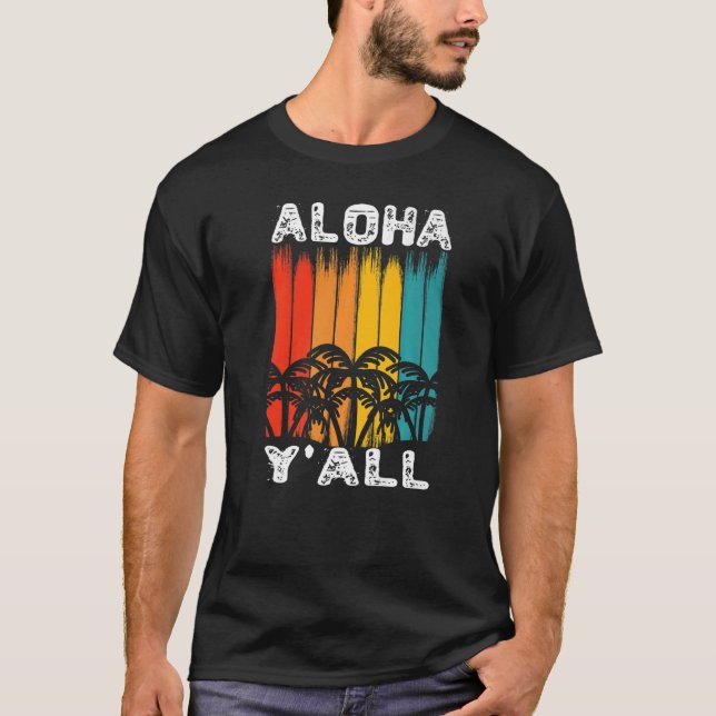 Camiseta Aloha Hawaii Tiki Retro Vintage Maui Ohana 1 (Anverso)