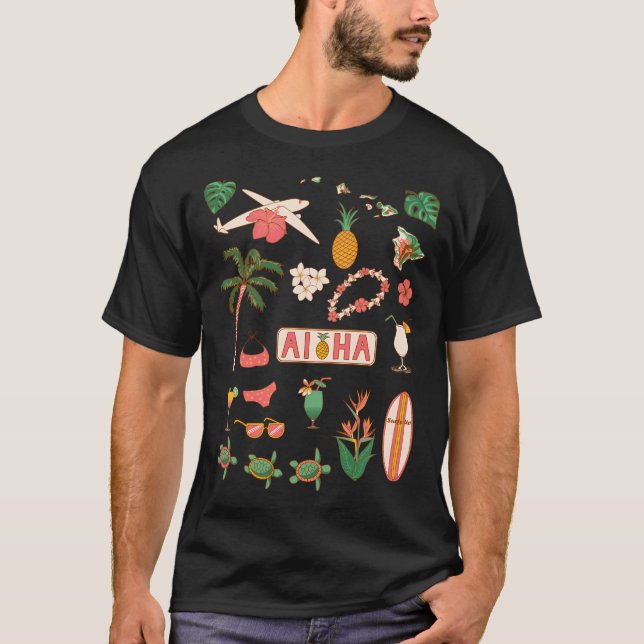 Camiseta Aloha Hawaii Travel Graphics (Anverso)