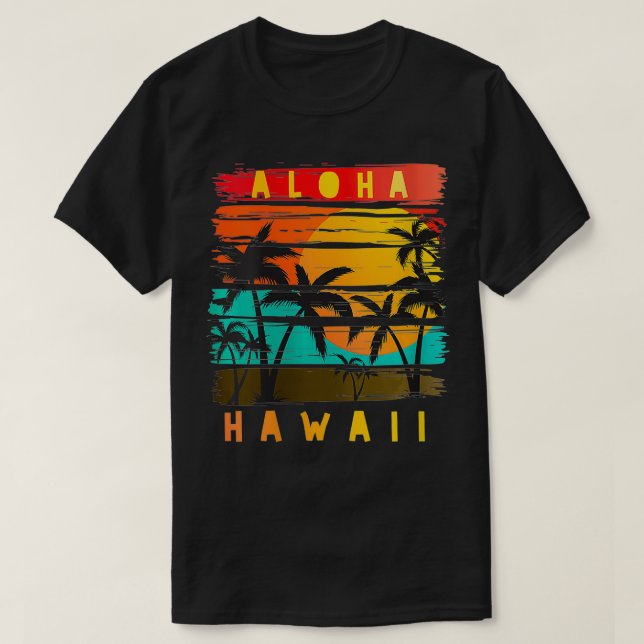 Camiseta Aloha Hawaii Tropical Beach Paradise Vintag (Diseño del anverso)