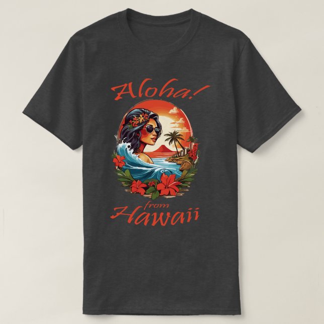 Camiseta Aloha Hawaii TShirt 1 (Diseño del anverso)