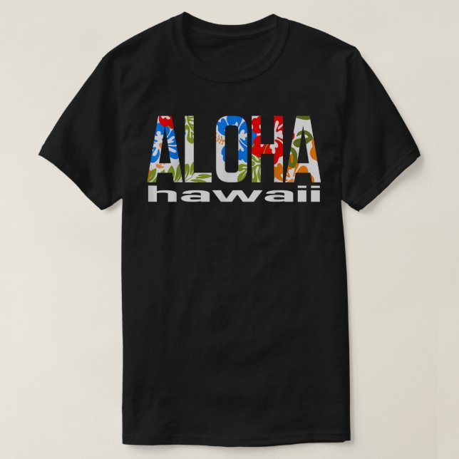 Camiseta Aloha Hawaiian Flores Hawaii Funny Surf (Diseño del anverso)