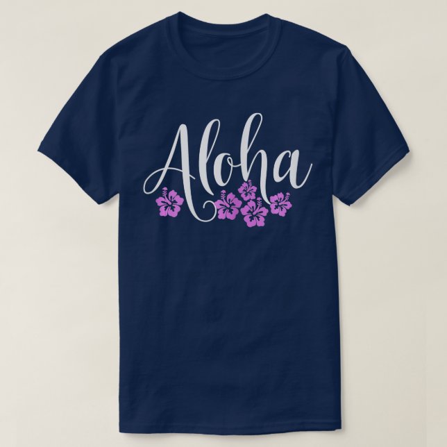 Camiseta Aloha Hawaiian Hibiscus Flower Surfer Maui Kauai H (Diseño del anverso)