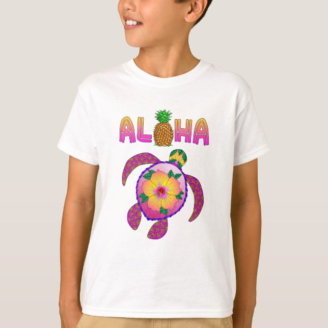 Camiseta Aloha Hawaiian Honu Turtle (Anverso)