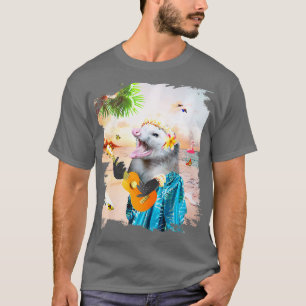 Camiseta Aloha Hawaiian Possum Opossum Beach TShirt