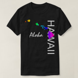 CAMISETA ALOHA - ISLAS HAWAII NEON RAINBOW