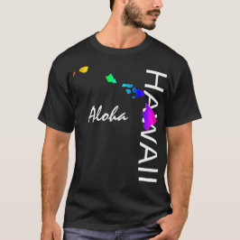 CAMISETA ALOHA - ISLAS HAWAII NEON RAINBOW