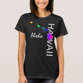 CAMISETA ALOHA - ISLAS HAWAII NEON RAINBOW