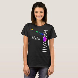 CAMISETA ALOHA - ISLAS HAWAII NEON RAINBOW