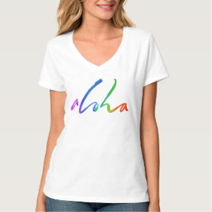 Camiseta Aloha Letter amor hawaiano tropical