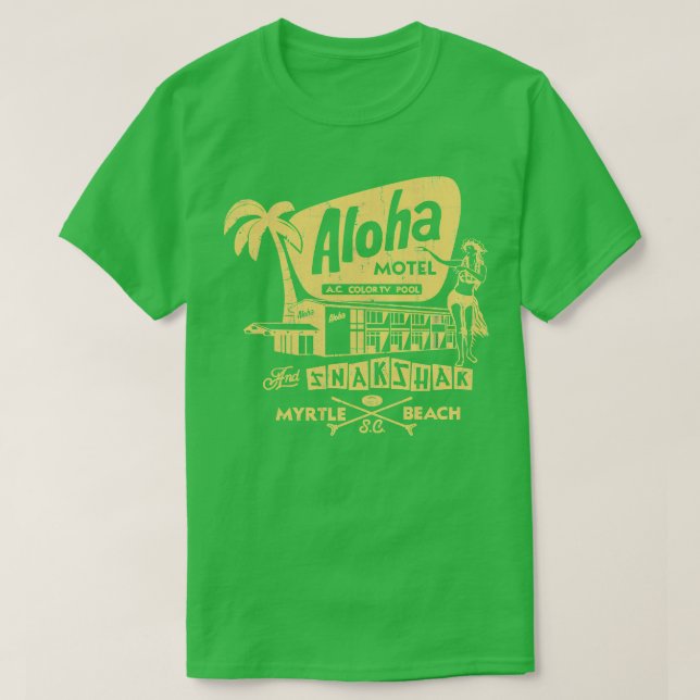 Camiseta Aloha Motel Vintage TShirt (Diseño del anverso)