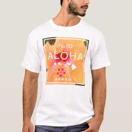 Camiseta Aloha No 50 Naranja Hibiscus