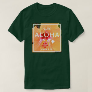 Camiseta Aloha No 50 Naranja Hibiscus