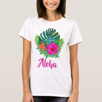 Camiseta Aloha Oahu Hawái Floral Tropical
