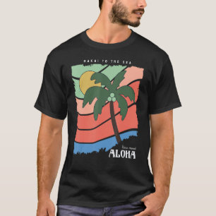 Camiseta Aloha Ocean Mood Vintage Retro Style Wai Makai a