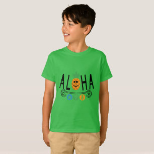 Camiseta Aloha Pineapple Design - Niños Hanes TAGLESS® T-Sh