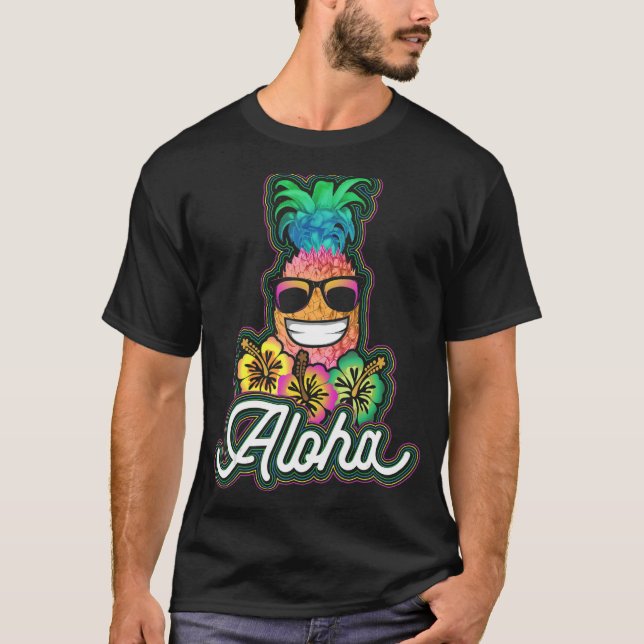 Camiseta Aloha Pineapple Gafas de sol Hawaii Beach Summer V (Anverso)