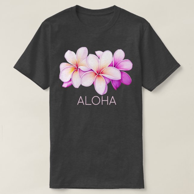 Camiseta Aloha Plumeria Hawaiian TShirt (Diseño del anverso)