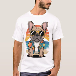 Camiseta Aloha Pup  Cool Bulldog Francés Vibraciones de Pla