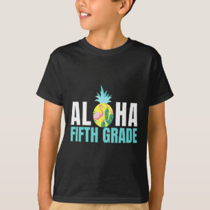 Camiseta Aloha Quinto Grado De Vuelta A La Escuela De Niños