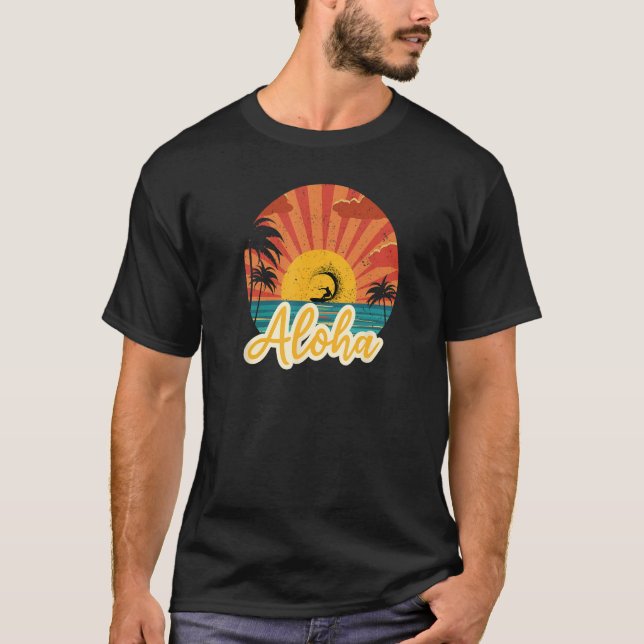 Camiseta Aloha Retro sunset aloha tee (Anverso)
