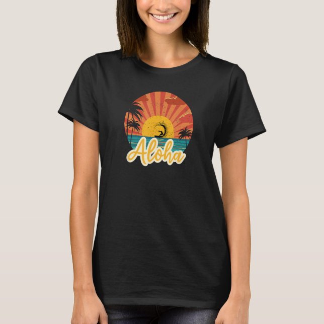 Camiseta Aloha Retro sunset aloha tee (Anverso)
