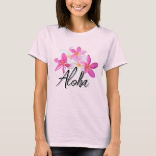 Camiseta Aloha Rosas Plumerias Flores Hawaianas Tropicales