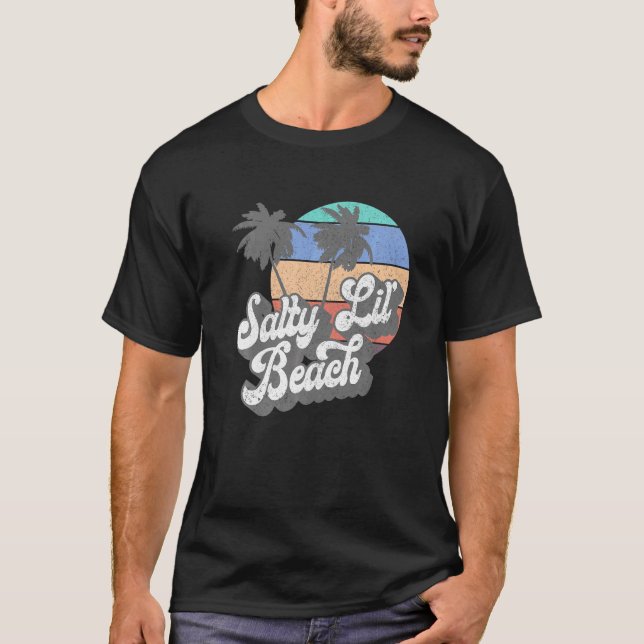 Camiseta Aloha Salty Lil Beach Surfin de Vacaciones de la V (Anverso)