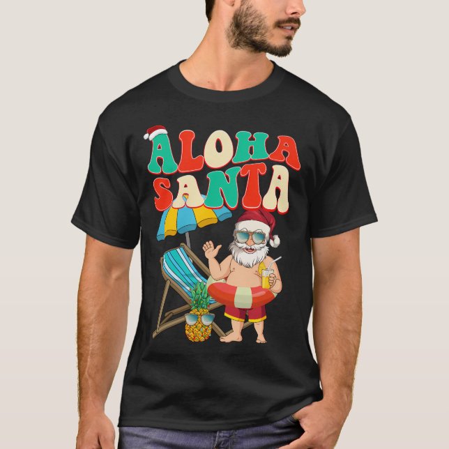 Camiseta Aloha Santa En Julio Santa Claus (Anverso)