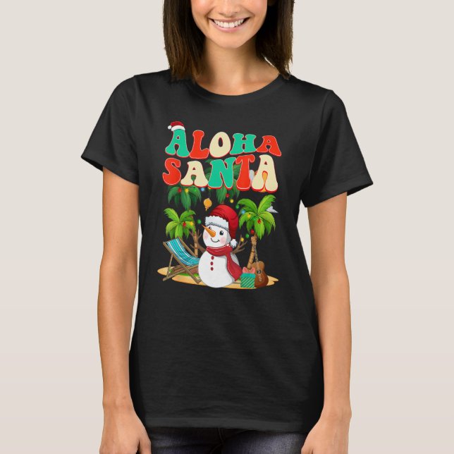 Camiseta Aloha Santa Funny Christmas in July (Anverso)