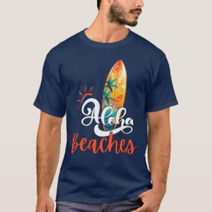 Camiseta Aloha se acerca al azul de la marina masculina