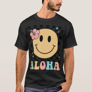 Camiseta Aloha Shirt Happy Face Vacations Hombres Mujeres N