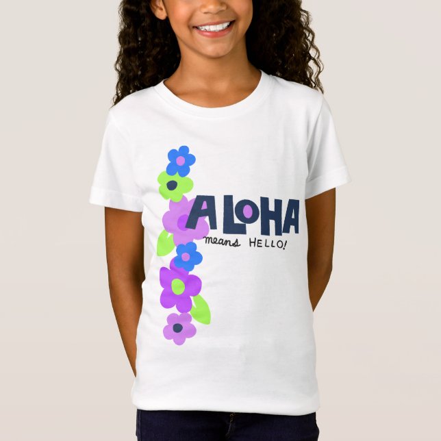 Camiseta Aloha significa Hola Floral hawaiana (Anverso)