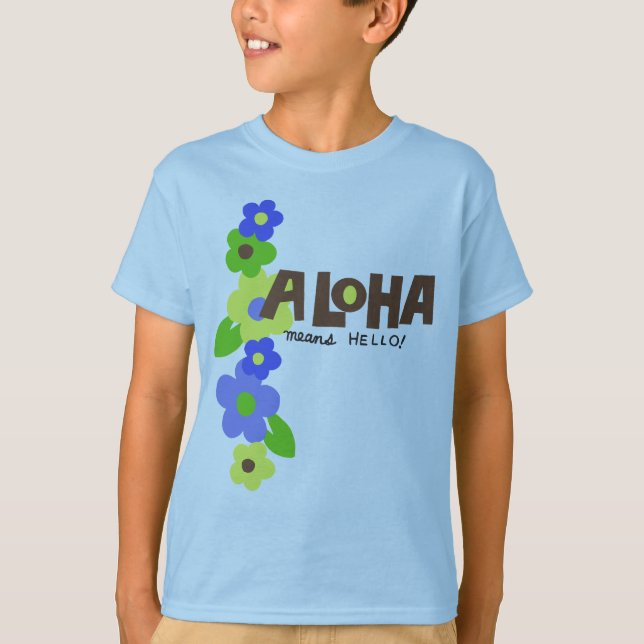 Camiseta Aloha significa Hola Floral hawaiana (Anverso)