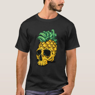 Camiseta Aloha Skull Pineapple Bebe Gótico Hawaii