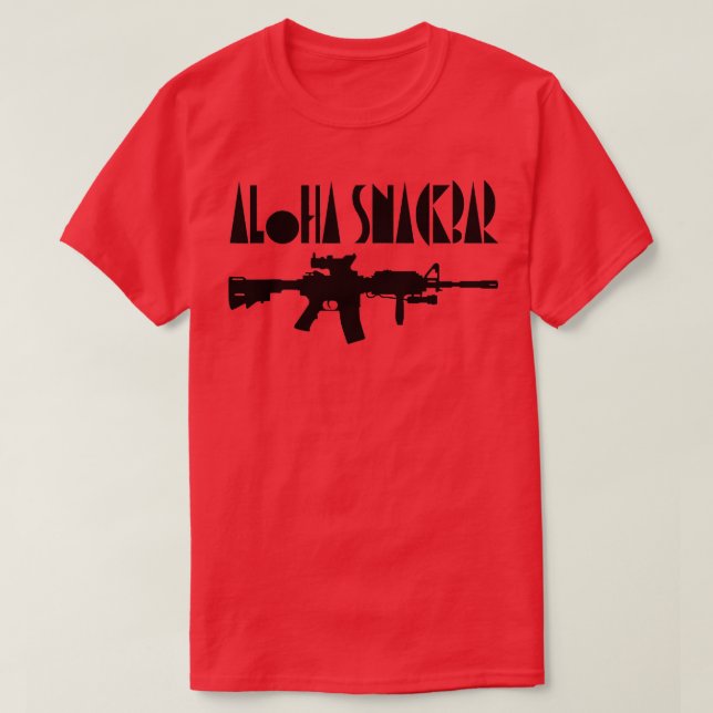 Camiseta Aloha Snackbar AR15 Patriota Americano (Diseño del anverso)