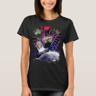 Camiseta Aloha Space Cat Ufo Láser Ojo Gatos Alienígenas in